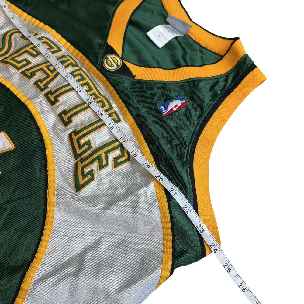 Reebok Seattle SuperSonics Ray Allen 34 NBA Basketball Jersey Green Size 48 L - Picture 8 of 11
